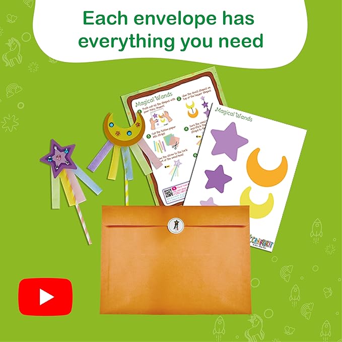 Craftikit® 20 Award-Winning Fairy Garden Crafts for Kids - 20 All-Inclusive Fun Paper Toddler Crafts, Fairy Garden Kit for Kids Ages 3-8, Magical Fairy Gifts