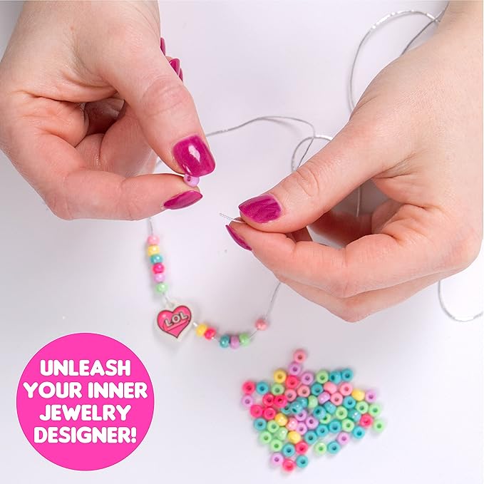 LOL Surprise! Surprise Activity Kit Jewelry Studio by Horizon Group USA.DIY Jewelry Making Kit.Kit Includes 700+ Beads. Alphabet Beads,Round Beads, Metallic Beads,Elastic Cording & More