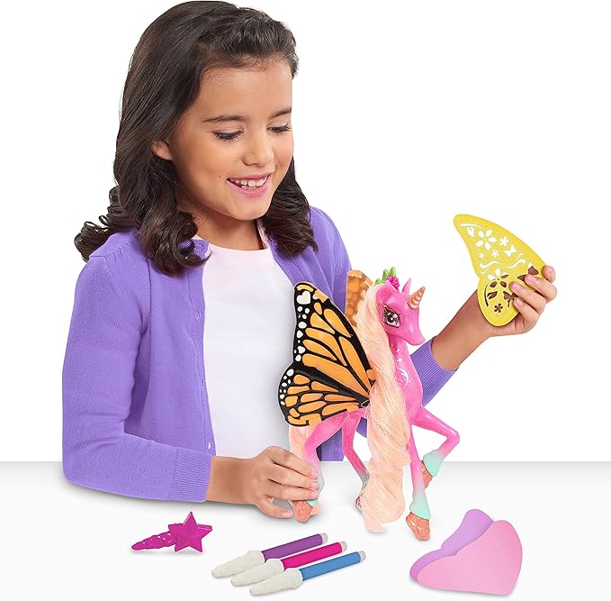 Shimmercorns Sparkle Makeover Shimmercorn, Fern, Unicorn, Girls Activity Set, 11 Pieces, Kids Toys for Ages 3 Up by Just Play