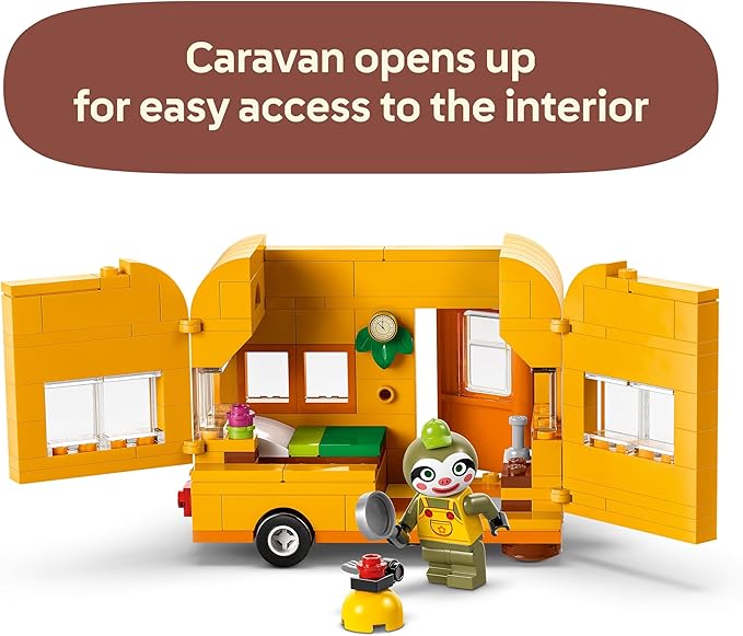 LEGO Animal Crossing Leif's Caravan & Garden Shop Building Toy - Animal Crossing Toy Figure and Playset for Kids, Girls and Boys, Ages 7+ - Pretend Play Gift Idea for Birthdays - 77054