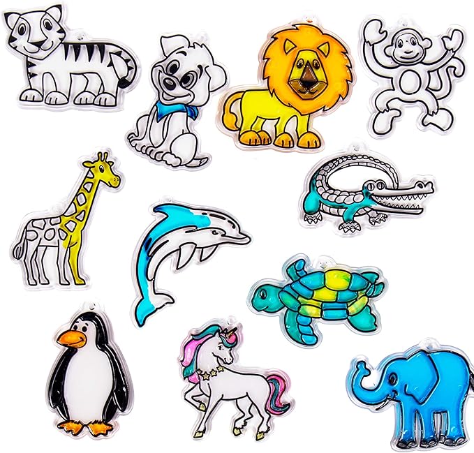 Yes Made by Me Animal Suncatcher Refill Pack 12 pk by Horizon Group USA, Multicolor, one Size