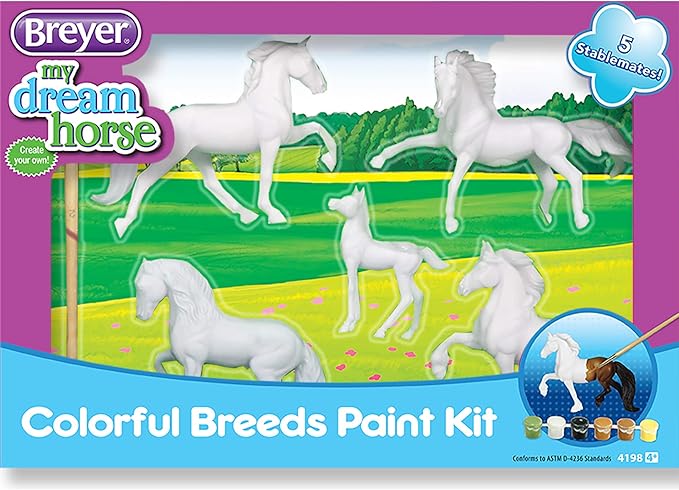 Breyer Stablemates Horse Crazy Colorful Breeds Craft Activity Paint Set
