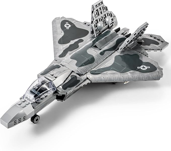 SEMKY Military Series F-22 Raptor Fighter Jet Air Force Building Block Set (626 Pieces) -Building and Military Toys Gifts for Kid and Adult
