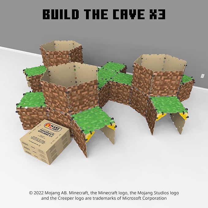Minecraft Explorer Kit - Build Minecraft in The Real World - Endless Play for Ages 8 and Up - Build Forts, Mazes, Tunnels, and More - Durable, Reusable, and Made in USA (3 Pack)