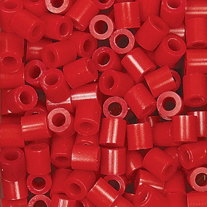 Perler 80-11094 Fuse Bead Set for Kid's Crafts, Red, 6000pcs, Small