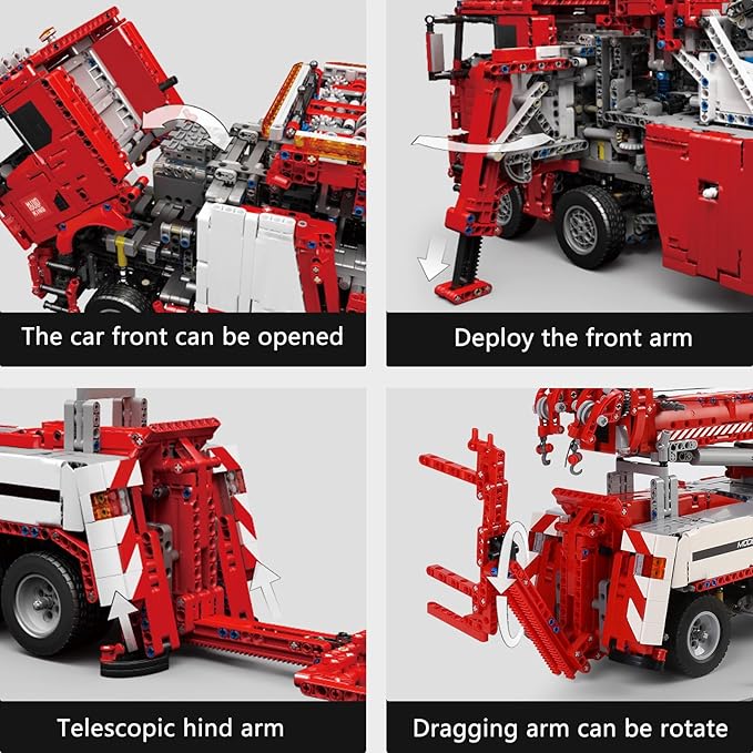 Mould King 17027 Road Rescue Vehicle Building Block Kits, MOC Building Blocks Set to Build, Gift for Kids Age 8+/Adult Collections Enthusiasts (4883 Pieces with Motor/APP Remote Control)