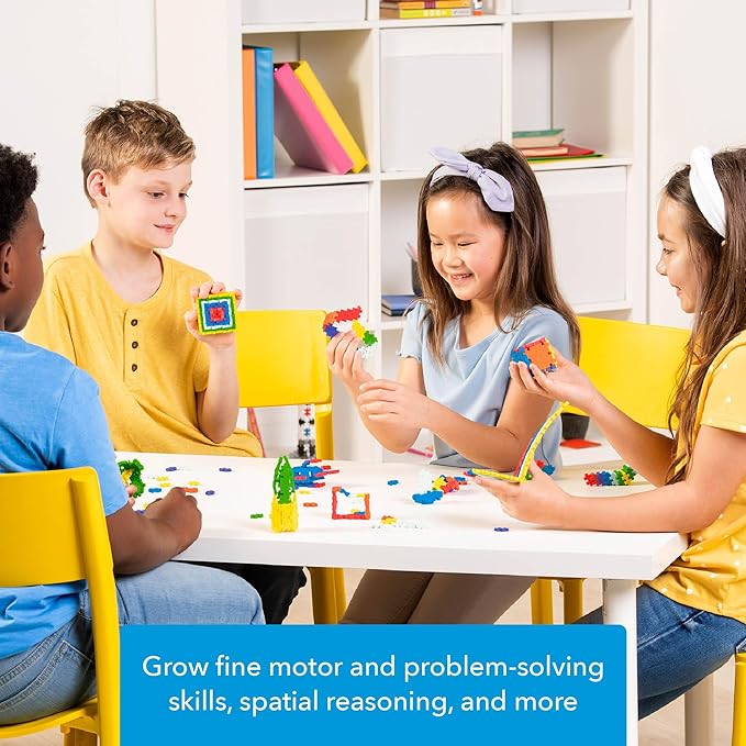 PLUS PLUS - Open Play Set - 600 Piece - Basic Color Mix, Construction Building Stem Toy, Interlocking Mini Puzzle Blocks for Kids