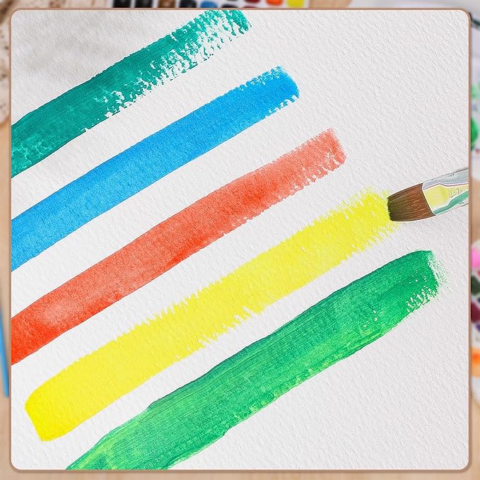 50 Sheets Watercolor Paper 8.5 x 11, 300 GSM Deckled Edge Paper Rough/Textured Handmade Paper Cotton Paper for Watercolors, Wedding Invitations, Cards, Crafts