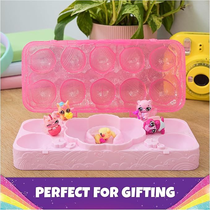 Hatchimals Alive, Rainbow Splash Egg Carton with 5 Mini Figures in Color Reveal Eggs & 10 Accessories, Kids Toys for Ages 3 and up