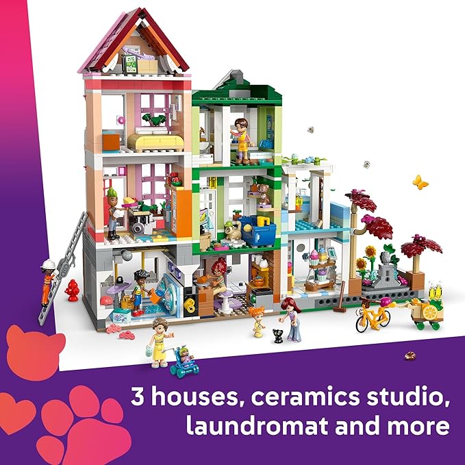 LEGO Friends Heartlake City Apartments and Stores Dollhouse - Toy Building Set for Kids, Girls and Boys, Ages 12+ - Gift Ideas for Birthday - with 7 Minidolls, a Micro-Doll, and More - 42670