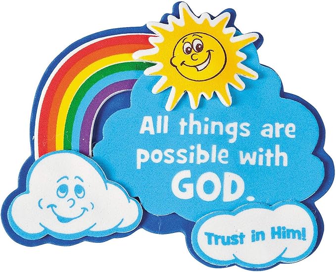 “All Things Are Possible with God” Magnet Craft Kit - Makes 12 - Crafts for Kids and Fun Home Activities