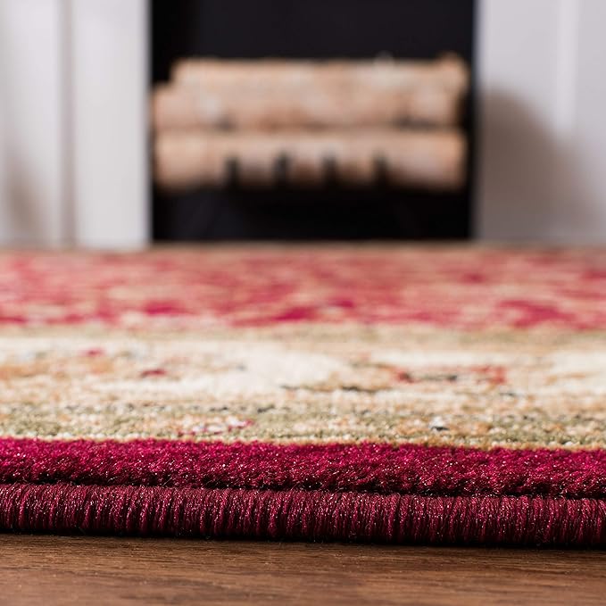 SAFAVIEH Lyndhurst Collection Runner Rug - 2'3" x 20', Red & Ivory, Traditional Oriental Design, Non-Shedding & Easy Care, Ideal for High Traffic Areas in Living Room, Bedroom (LNH312A)