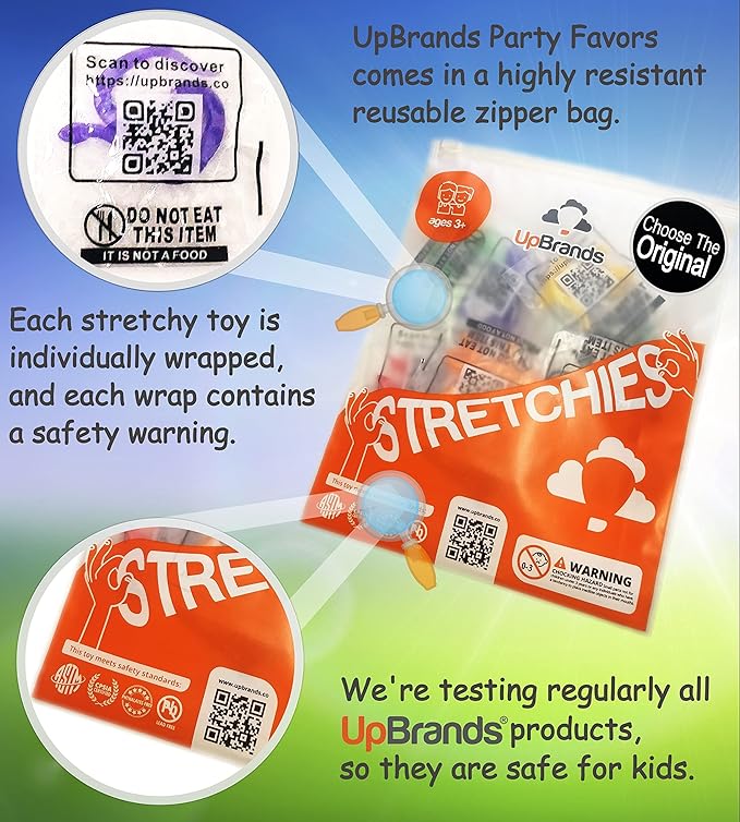 UpBrands 72 Stretchy Snakes Toys, Easter Egg Basket Stuffers, Pinata Filler, Small Classroom Prizes, Easter Egg Basket Stuffers, Pinata Filler, Small Classroom Prizes