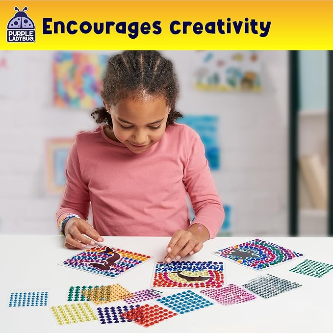 SUNGEMMERS Gem Window Art Suncatcher Kit for Kids 6-8 9 10 11 12 - Birthday Gifts for 7 Year Old Girl, Fun Diamond Art Easter Mermaid Gifts for Girls - Arts & Crafts for Kids, Toys for Ages 5-7