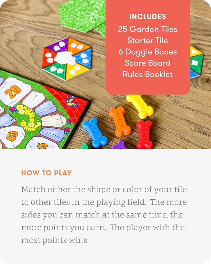 SimplyFun Diggers Garden Match - Matching Game for Kids - Develop Spatial Thinking Capability with Colors & Shapes - 1 to 6 Players, Ages 4 & Up