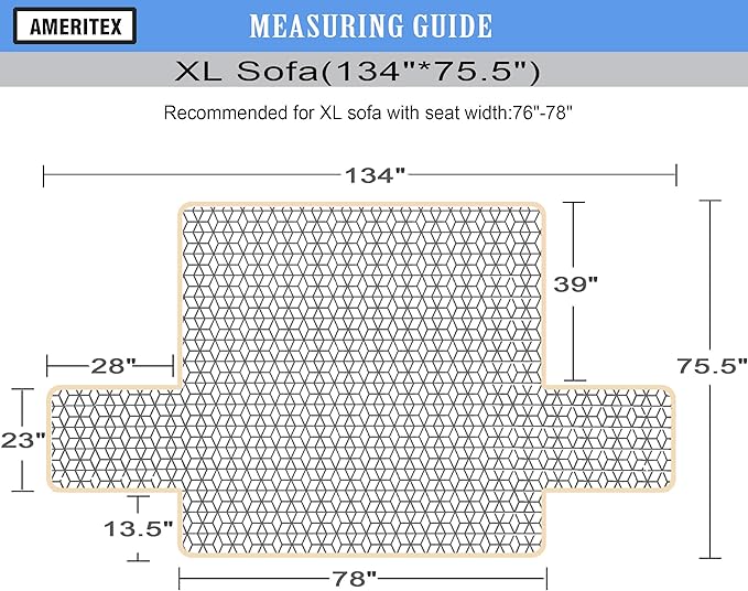 Ameritex Couch Sofa Slipcover 100% Waterproof Nonslip Quilted Furniture Protector Slipcover for Dogs, Children, Pets Sofa Slipcover Machine Washable (Chocolate, 78'')