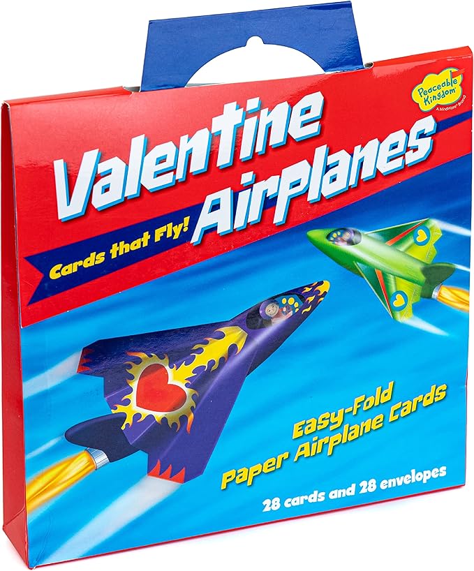PEACEABLE Kingdom Card Paper Plane Super Valentines, 1 EA
