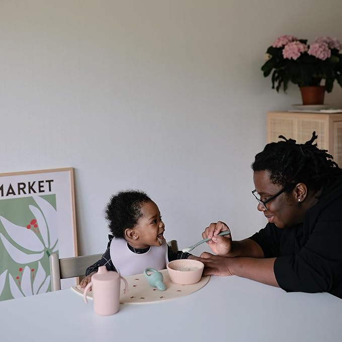 mushie Silicone Suction Bowl | BPA-Free Non-Slip Design (Woodchuck)