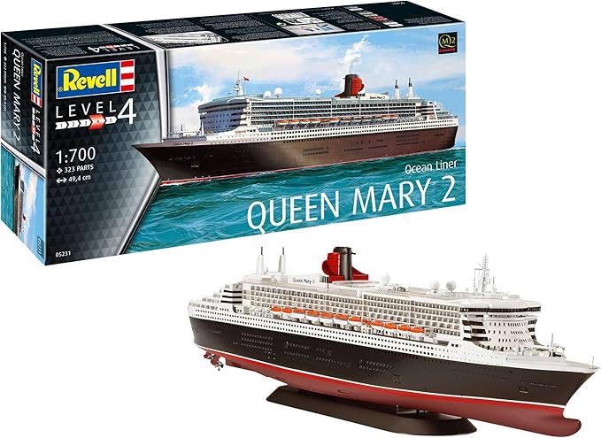 Revell 05231 Ocean Liner Queen Mary 2 1:700 Scale Unbuilt/Unpainted Plastic Model Kit