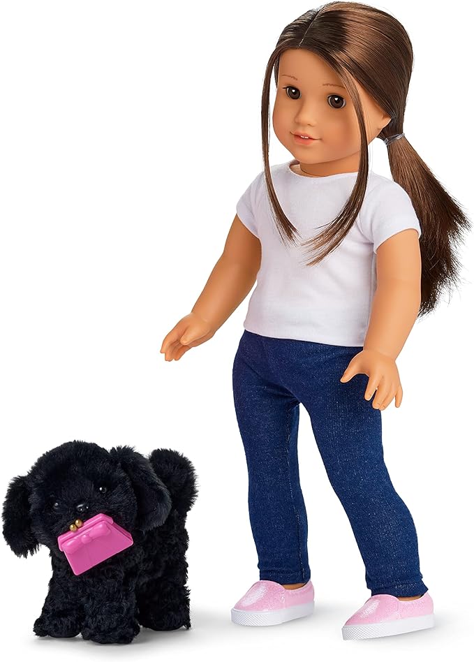 American Girl Shi-Poo Sweetie Black Dog for 18-inch Dolls plus Pet Accessories