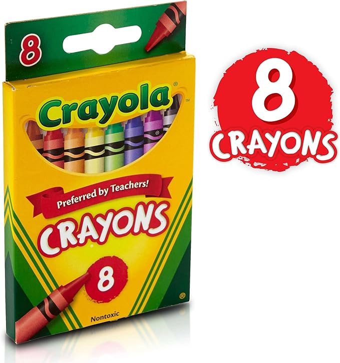 Crayola Crayons, School Supplies, Classic Colors, 8 Count