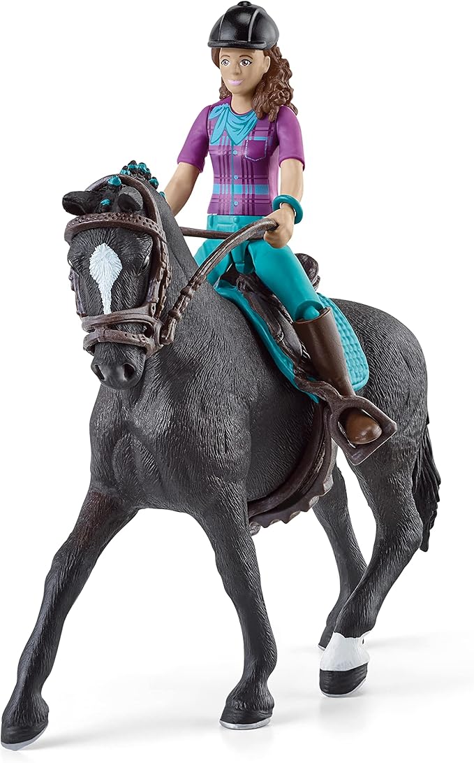 Schleich Horse Club — Lisa & Storm 10 Piece Horse Club Play Set with Rider and Hanoverian Gelding, Horse Gifts for Girls and Boys Ages 5+