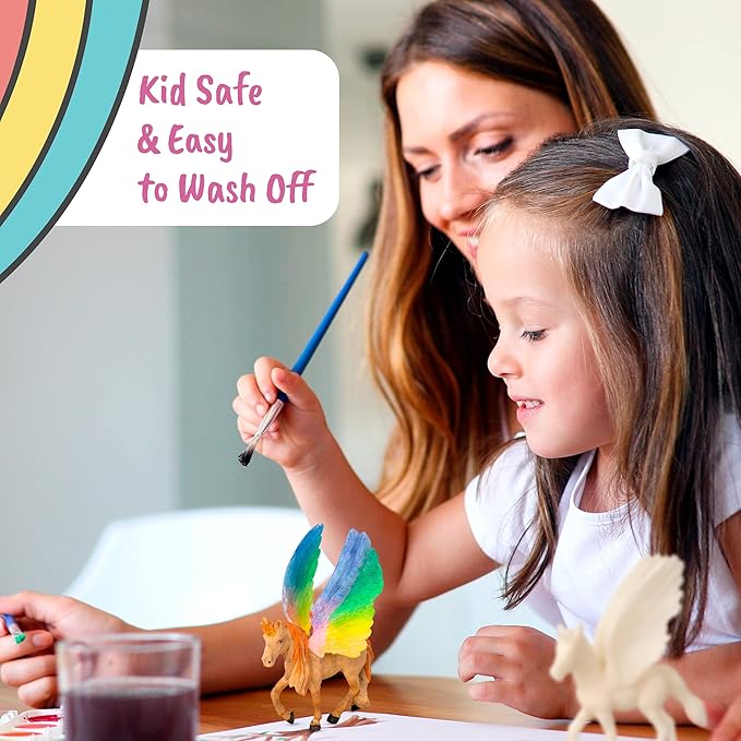 Unicorn Painting Kit for Girls - STEM Certified Unicorn Craft for Girls ages 4-6 & up- Paint Your Own Unicorn Arts and Crafts includes 2 DIY Headbands & 8 Kids Painting Crafts for Fun Screen-Free Play
