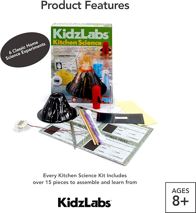 4M Kitchen Science Kit - DIY Chemistry Experiment Lab Stem Toys Gift for Kids & Teens, Boys & Girls (3806)