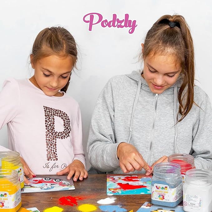 Podzly 5 Pound Decorative Bulk Craft Sand - Blue Sand. Ideal for Weddings, Classroom Activities, Creative Crafts, and Decorative Projects. Fine, Sand Bulk for Your Crafting Needs!