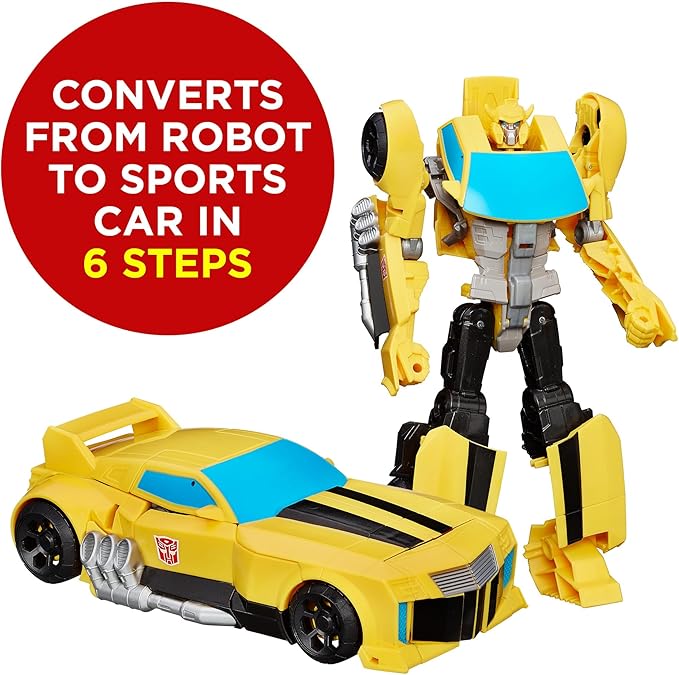 Transformers Toys Heroic Bumblebee Action Figure - Timeless Large-Scale Figure, Changes into Yellow Toy Car, 11" (Amazon Exclusive)