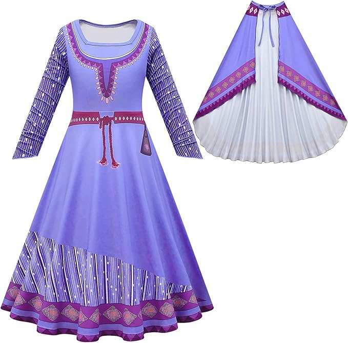 Wish Asha Costume 2023 Asha Dress Princess Cartoon Outfits Halloween Cosplay Costume Outfit