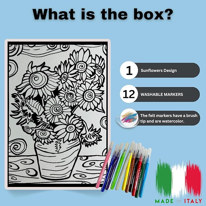 Sunflowers Small Size Picture 21 X 29.7Cm-Made in Italy