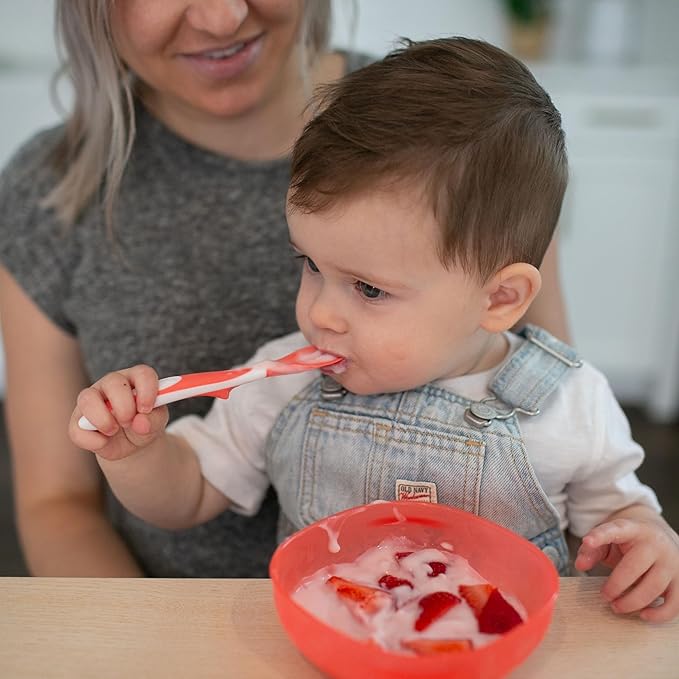 Dr. Brown's Soft-Tip Toddler Spoons with Long Handle for Baby-Led Weaning, BPA Free (Pack of 6)