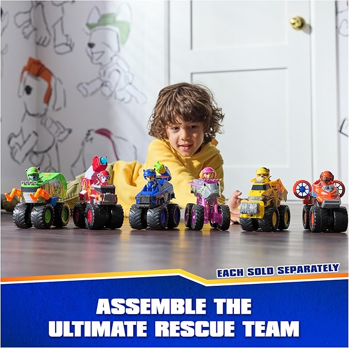 Paw Patrol: Rescue Wheels Rocky’s Recycle Truck, Toy Truck with Projectile Launcher and Collectible Action Figure, Kids Toys for Boys & Girls Ages 3+