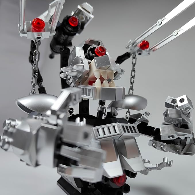 Skibid Toilet Building Block Set, Platinum Armor Cybertron Skeleton Toilet Skibid Building Brick for Adults Fans 313PCS Blocks