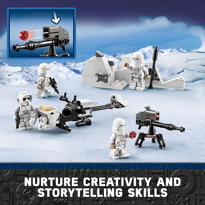 LEGO Star Wars Snowtrooper Battle Pack 75320 Set, Building Toy with 4 Figures, Blasters and Speeder Bike, Gift Idea for Grandchildren, Kids, Boys and Girls Ages 6 and Up