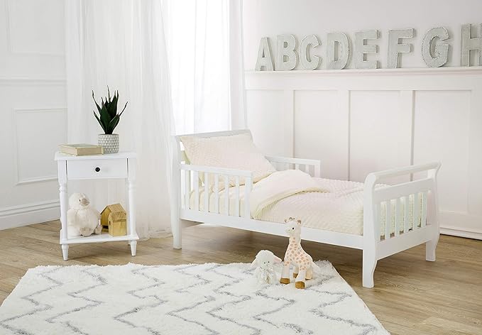 American Baby Company Heavenly Soft Minky Dot Chenille Toddler Bedding Set, Cream, 4 Piece