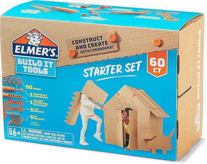 Elmer's Build It Tools Kids Crafts, Assorted 60 Count