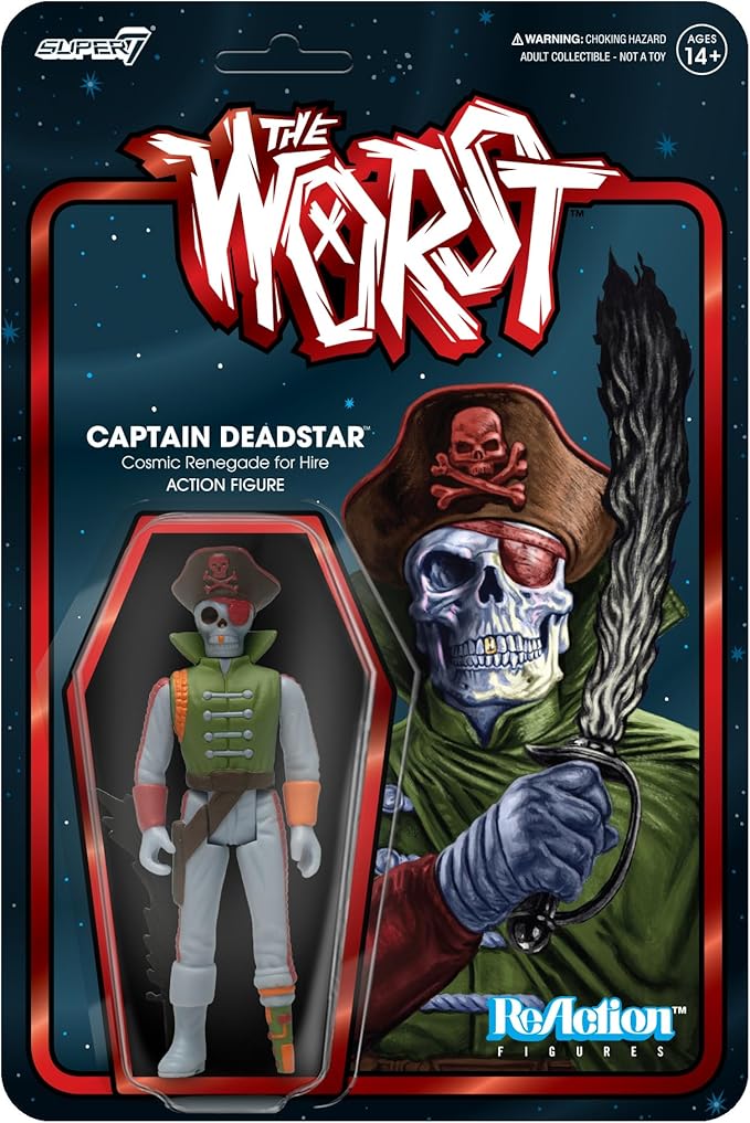 Super7 The Worst Captain Deadstar (Scum Squad) - 3.75" The Worst Action Figure with Accessory Collectibles and Retro Toys