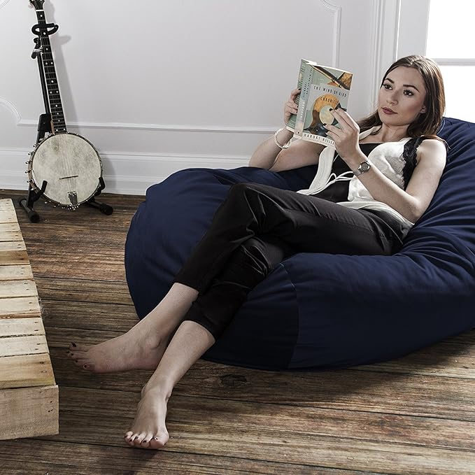 Jaxx Sofa Saxx Bean Bag Lounger, 4-Feet, Navy