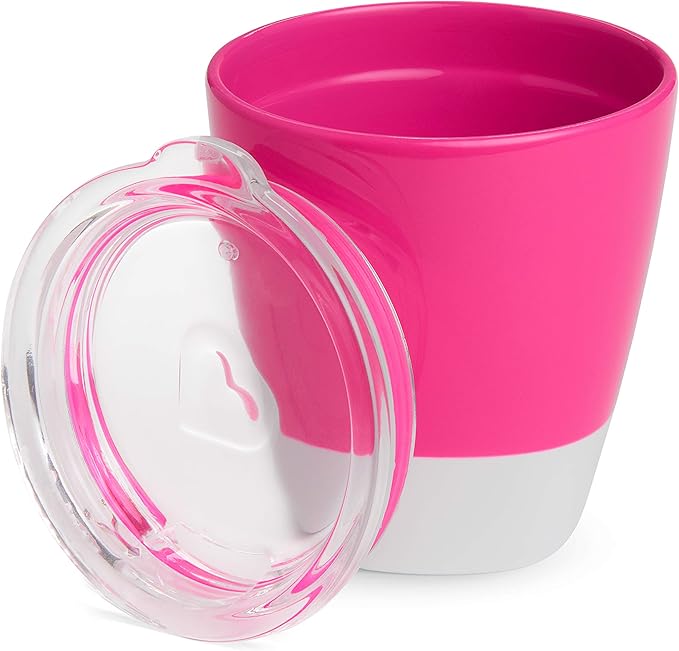 Munchkin® Color Me Hungry 7pc Toddler Feeding Supplies Set, Includes Plates, Bowl, Open Cup and Utensils in a Gift Box, Pink