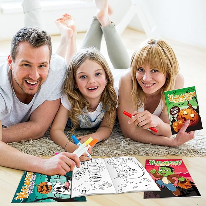 Omgouue 36Pcs Halloween Coloring Books Kids Spooky Cute Halloween Coloring Book for Kids All Ages Indoor Activities at Home Party Favors Gift Supplies