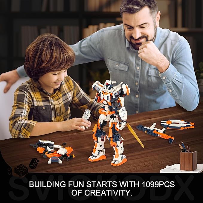 SVIOKODX Mecha Building Block Sets,Liberator of Firmaments Robot Model Kits for Adults,Cool Bricks Mech，Collectible Kits for Kids Boys 8+ (1451 PCS)