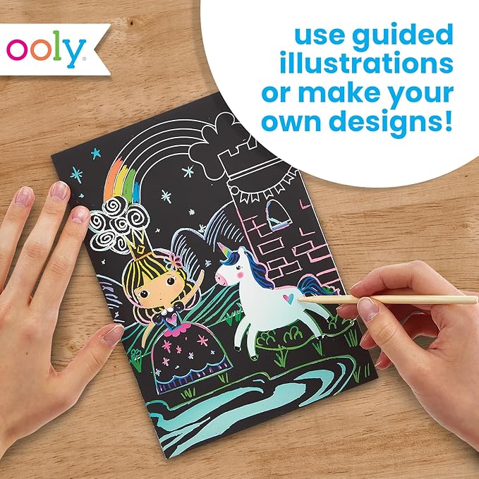 Ooly Scratch & Scribble Art Set (Princess Garden)