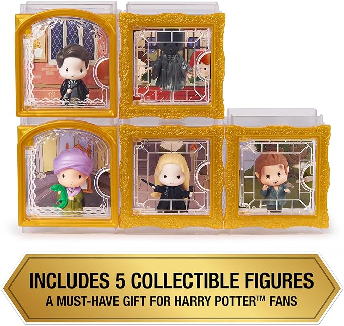 Wizarding World Harry Potter, Micro Magical Moments Dark Arts 5-Pack Figures Set & Display Cases (Amazon Exclusive), Kids Toys for Ages 6 and up
