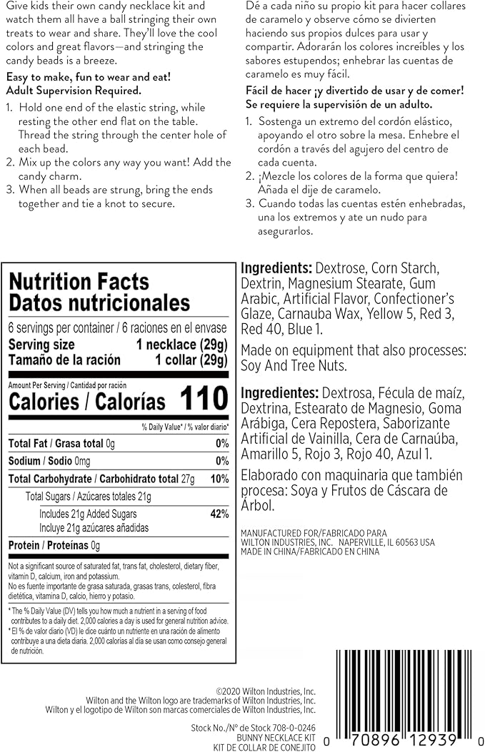 Wilton Candy Necklace Kit-Yellow Bunny