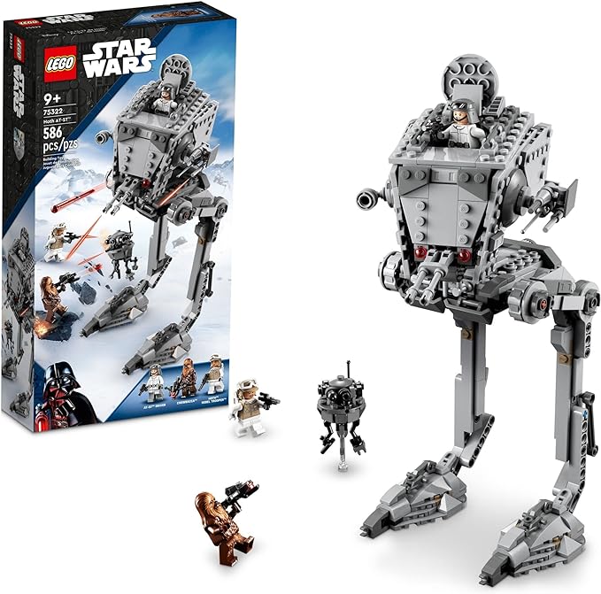 LEGO Star Wars Hoth at-ST Walker Building Toy for Kids with Chewbacca Minifigure and Droid Figure, The Empire Strikes Back Model, Star Wars Fan Gift, 75322