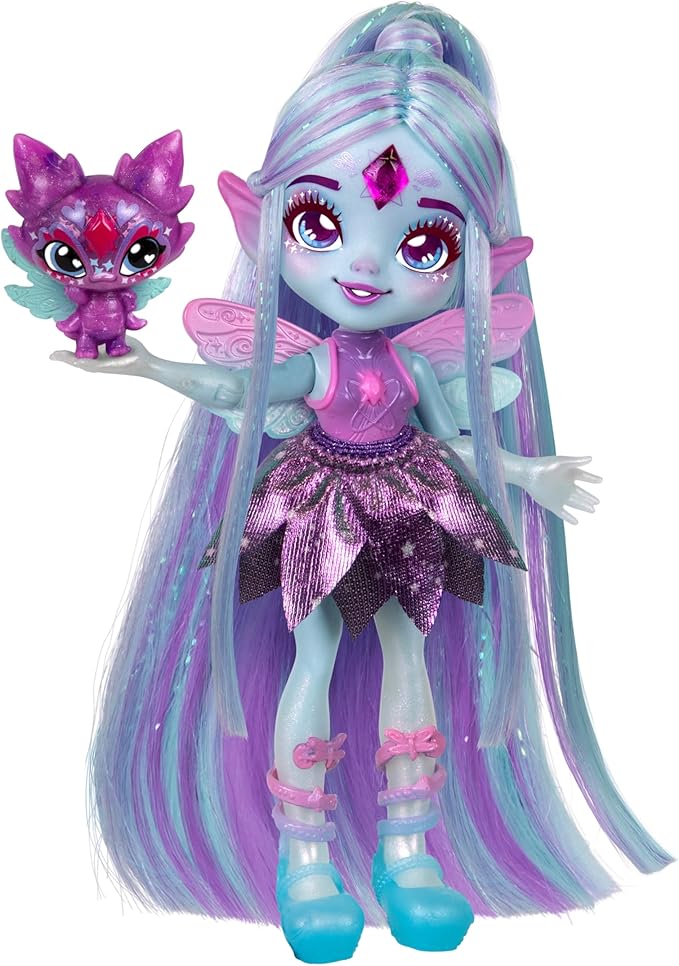 Magic Mixies Pixlings Deluxe Pack, Flyt The Dragonfly, Shimmer Reveal, Create & Mix Potion That Magically Reveals 6.5" Pixling Doll Inside Potion Bottle - Exclusive Mini Mixies & 6 Hair Accessories