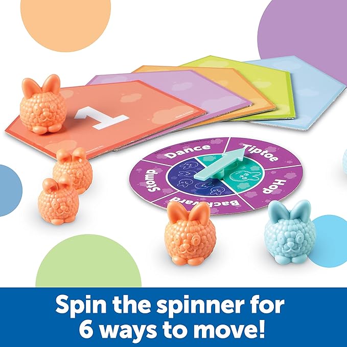 Learning Resources Count & Clean Dust Bunnies, Toddler Activities, Educational Toys Set, Color Teaching Toys, 29 Pieces, Age 3+