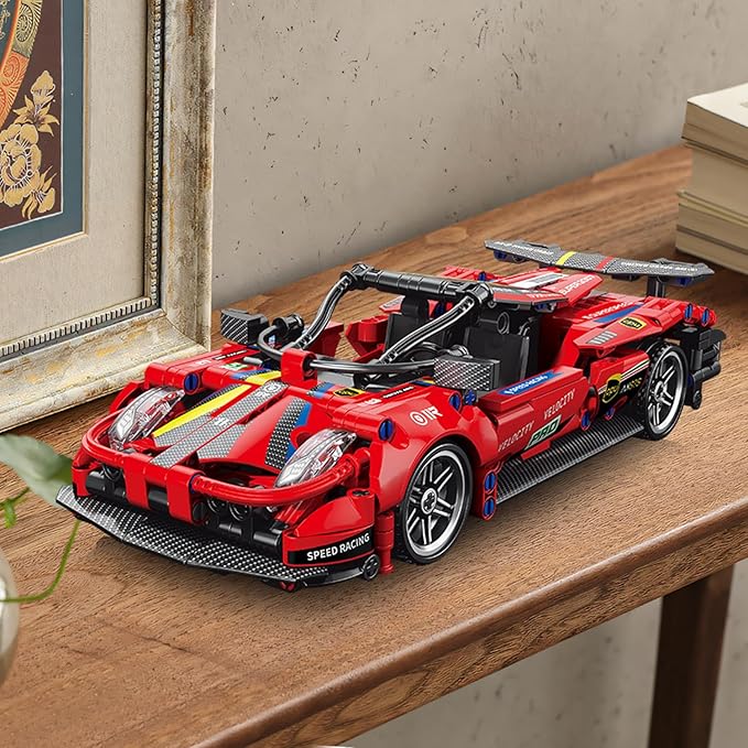 540 Piece Sports Car Model Building Kit for Kids,Teens and Adults,MOC 1:18 Racing Pull Back Car Model Building Set,STEM Educational Building Toy Car,Christmas Birthday Gift for Boy Girl Age 6+